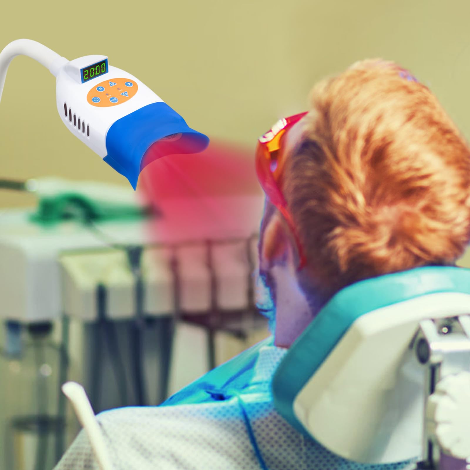 Lampada dentale a LED, per sbiancamento dei denti, con 2 colori luminosi, per lo sbiancamento dei denti, per lo sbiancamento dei denti