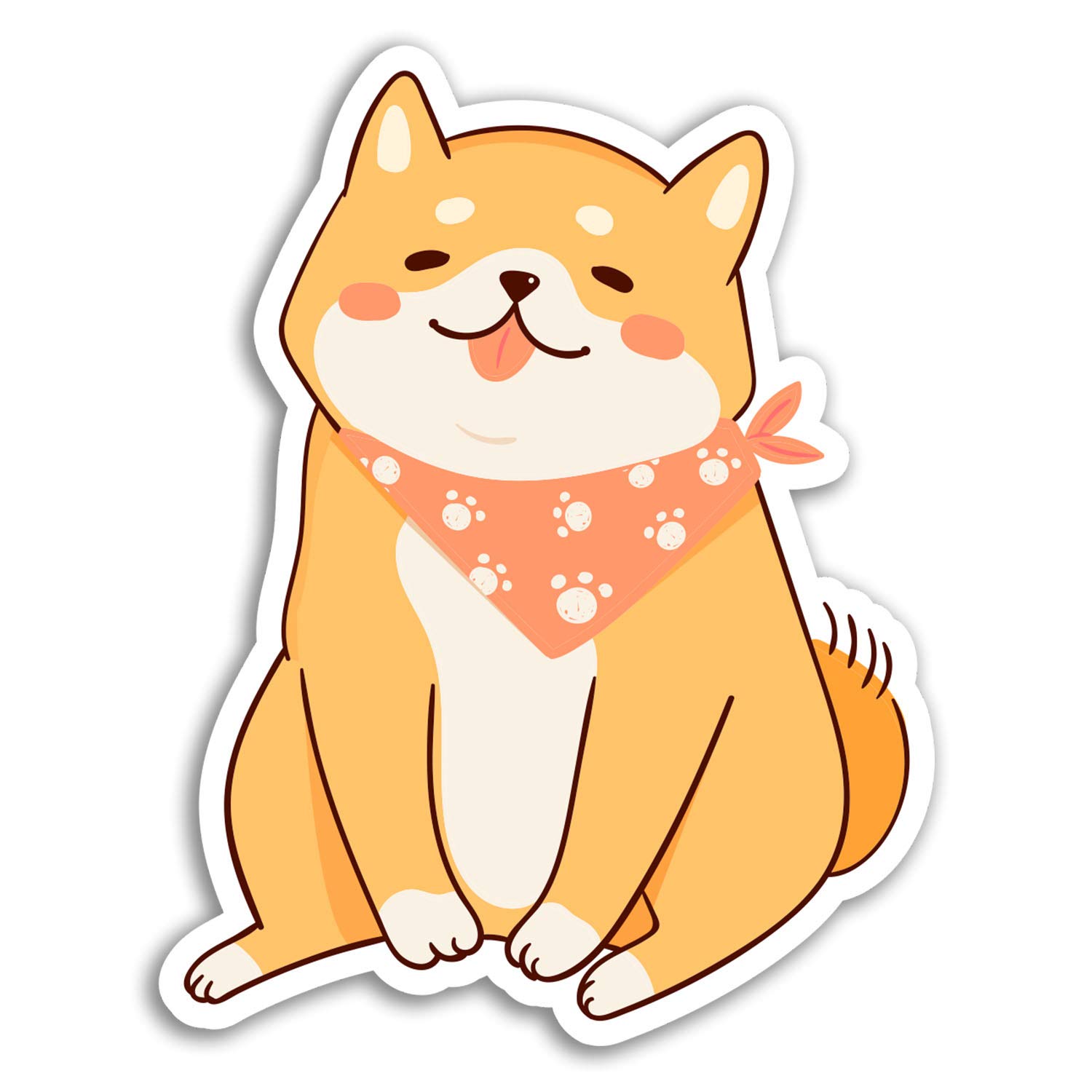 2 x 10cm Funny Shiba Inu Vinyl Stickers - Dog Puppy Japan Sticker Laptop #18562 (10cm Tall)