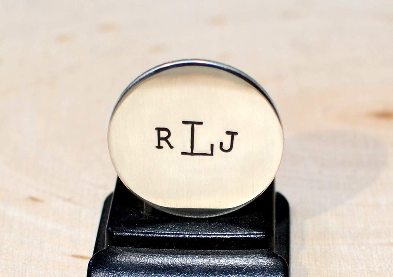 Monogrammed custom sterling silver golf marker