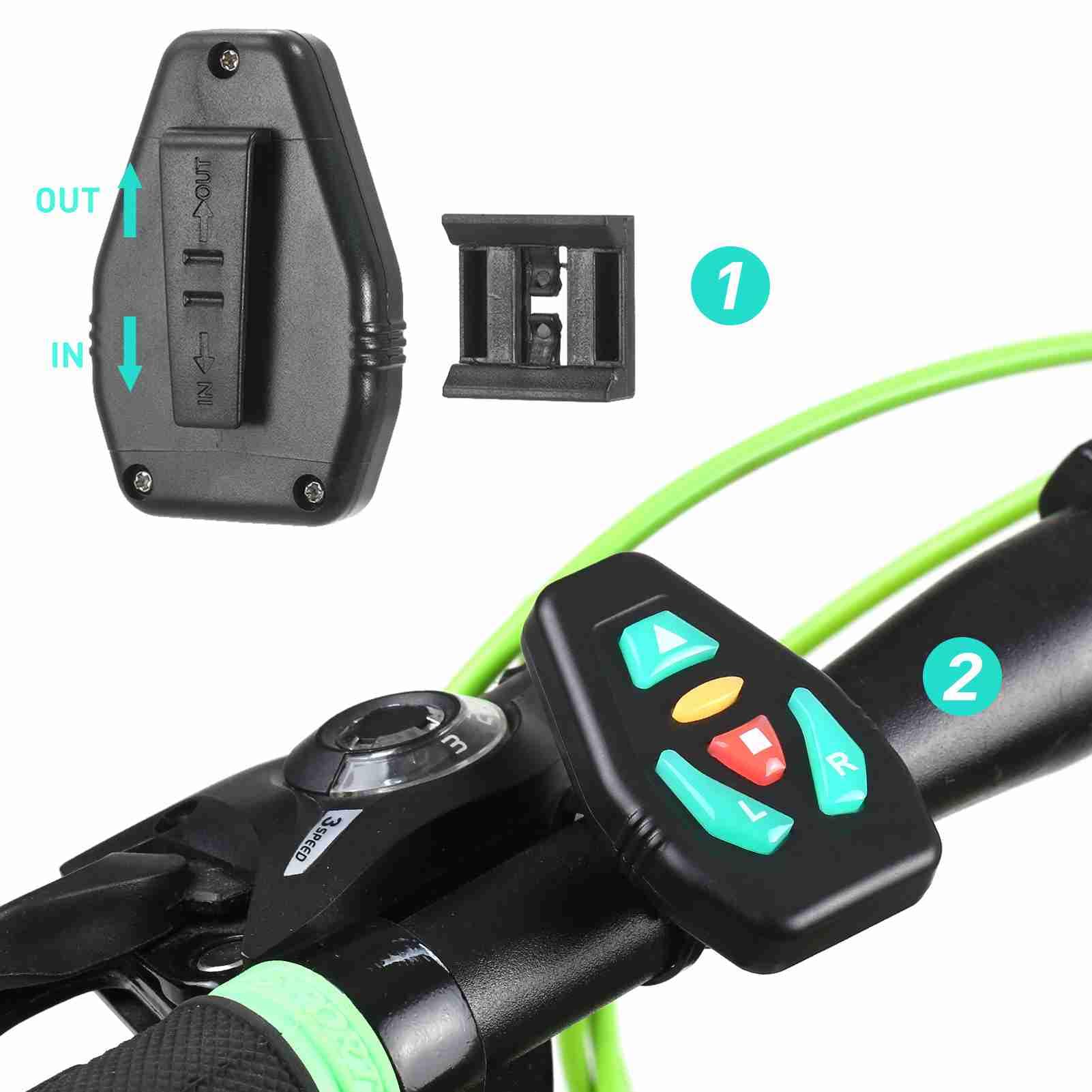 Sonew Sac à Dos de Clignotant de Vélo, USB Rechargeable LED Clignotant Vélo Pack avec Télécommande pour Cycle Running Marche Jogging
