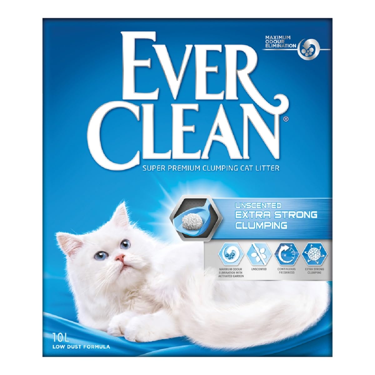 Ever Clean Extrastarkes klumpendes Katzenstreu, 10 Liter, duftstofffrei
