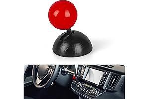 Car Push to Start Button Cover with Full Metal Ball-Shaped Rocker -...