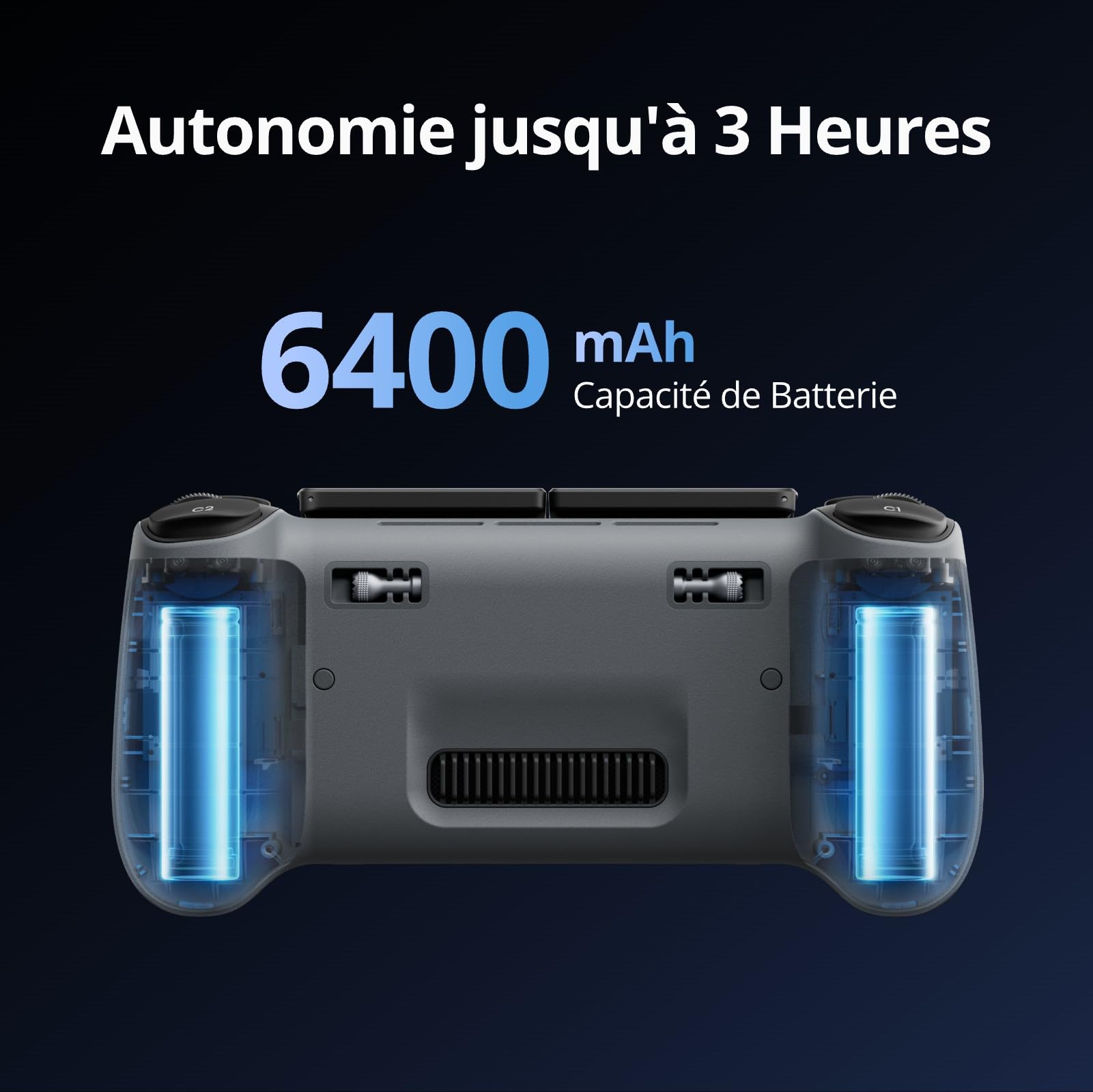 Potensic PTD 1 Télécommande avec Écran Tactile HD 5,5" Intégré, Transmission 10 km, Autonomie 3h, Mémoire 32 Go, pour Drone Atom 2