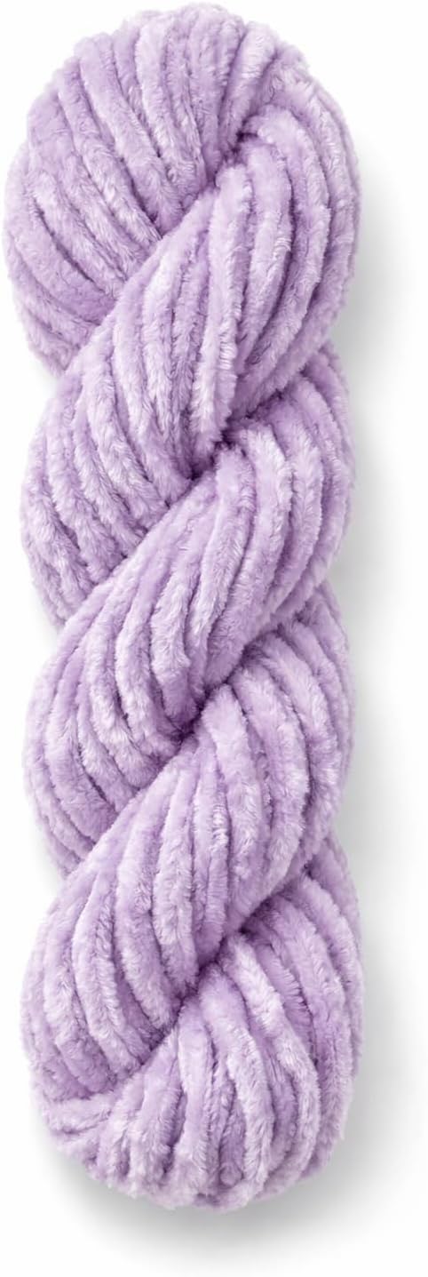 Chunky Velvet Yarn (100 Gram) for Knitting & Crochet | Ultra Soft Plush Thick Yarn for Blankets, Scarves & DIY Crafts | Lavender Color