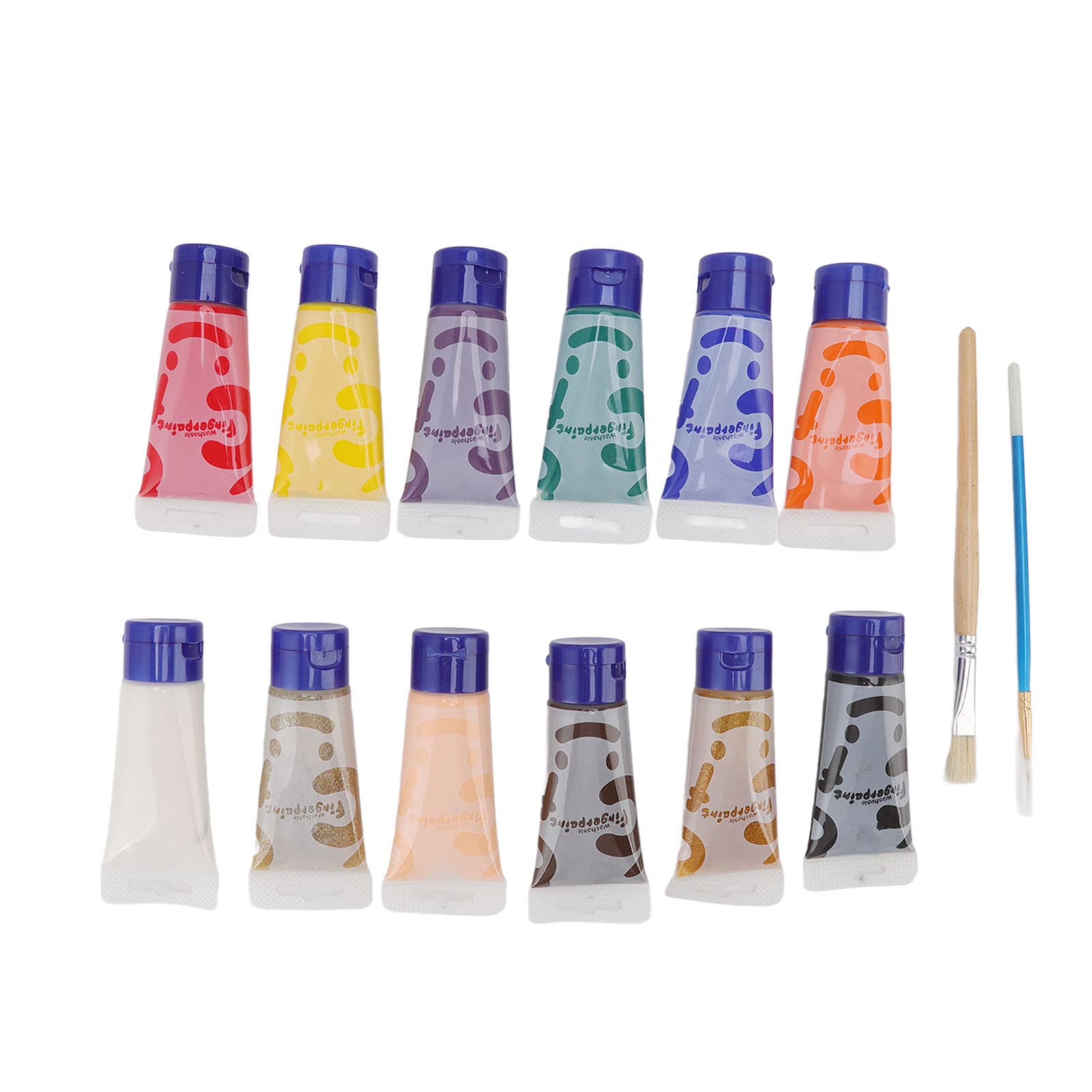 Kit per pittura con le dita Set per pittura con le dita per graffiti lavabili per bambini in 12 colori