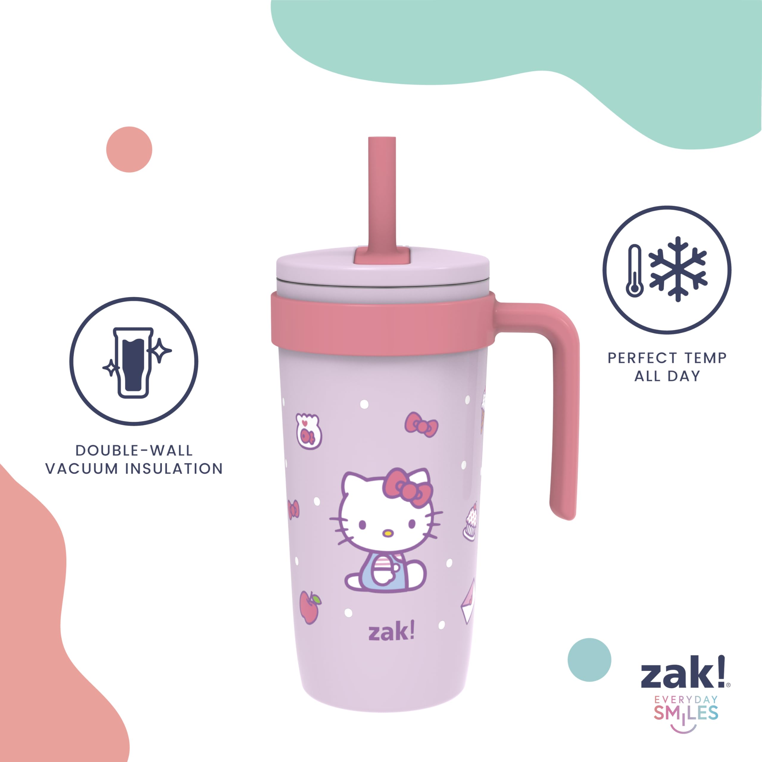 Amazon.com: Zak Designs Sanrio Hello Kitty Fairway Travel Tumbler