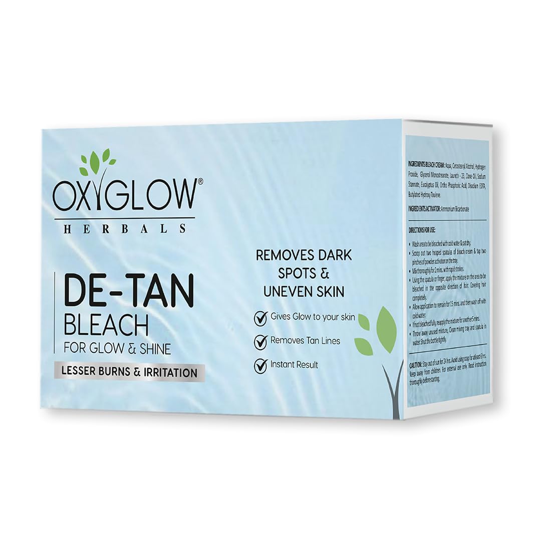 Sponsored Ad - OxyGlow Herbals D-Tan Bleach Cream for Tan Removal,Skin Brightening,Skin Toning & Softening,Moisturization,Remove Dark Spot & Uneven Skin (300G)
