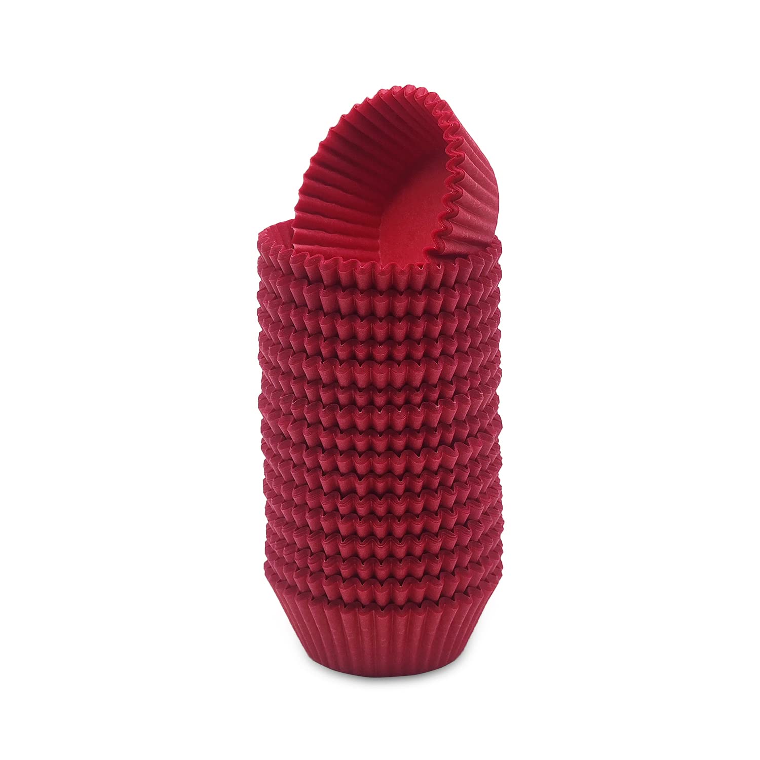 Bakehope Greaseproof Mini Cupcake Liners, Premium Paper Baking Cups for Party Celebration,(Red, 300-count)