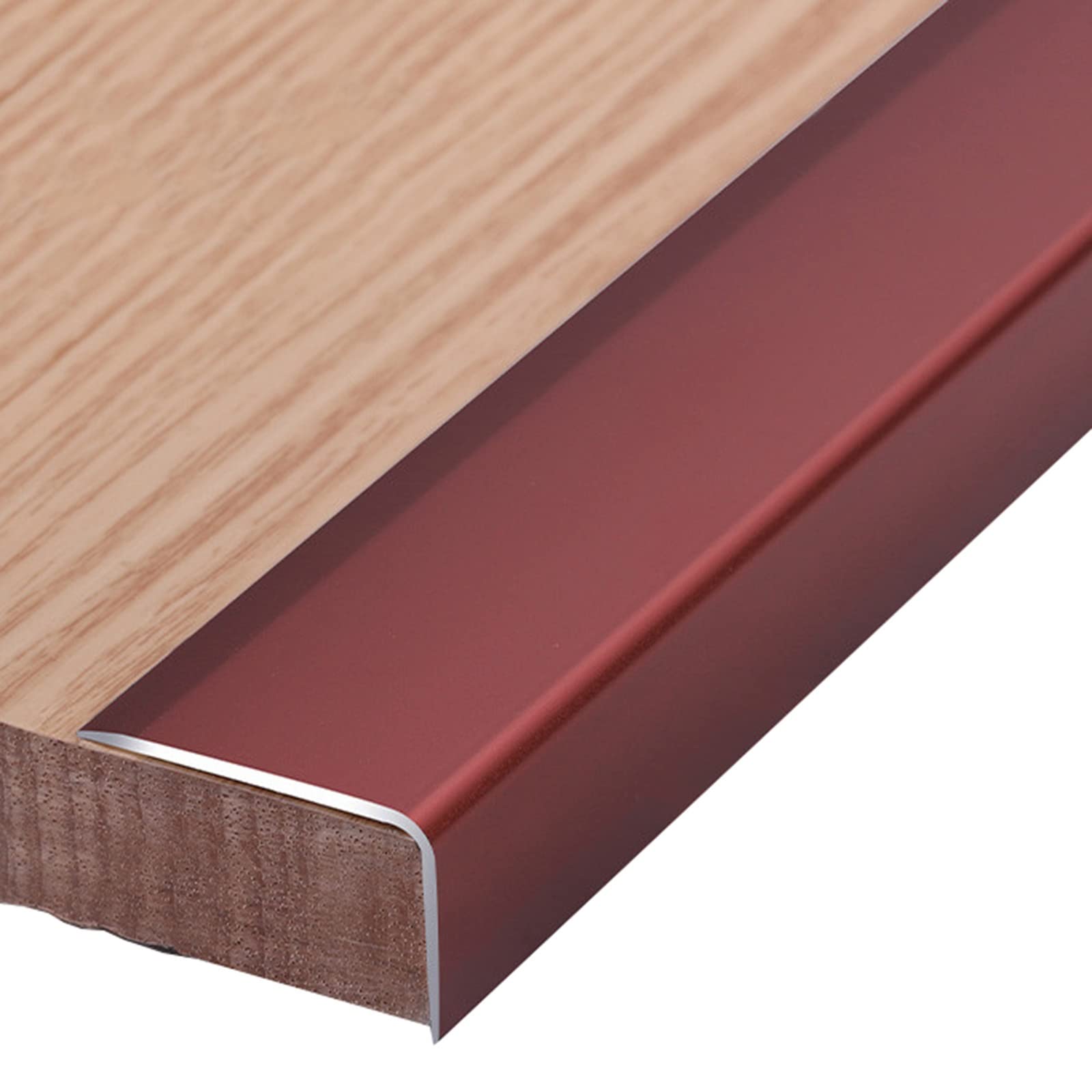 Perfil de transición Forma De L Protector De Borde De Escalera, Aluminio Tira De Transición De Suelo Borde De La Nariz De La Escalera, Tapas De Escalera para Interior Y Exterior