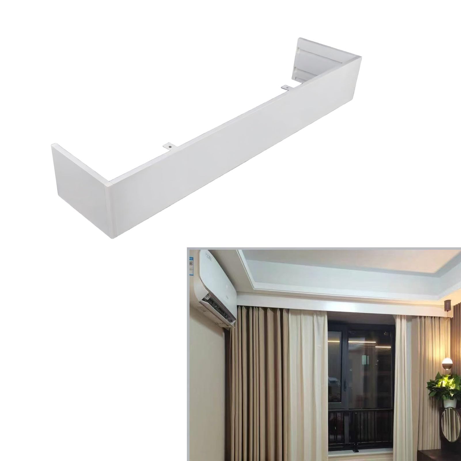 Cenefa para ventana de bahía de 6m, la solución ideal para decorar dormitorios elegantes