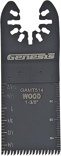 Genesis GAMT514 Universal 1 38" Precisión Oscilante Multiherramienta de liberación rápida Cuchilla de corte al ras