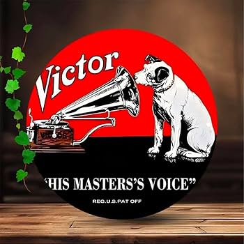 Amazon.co.jp: Victor ビクター ニッパー犬 ラウンド型 メタル