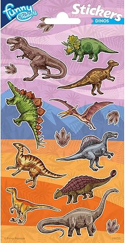 Funny Products - Dinosaurier Aufkleber-Set, mehrfarbig (330172)