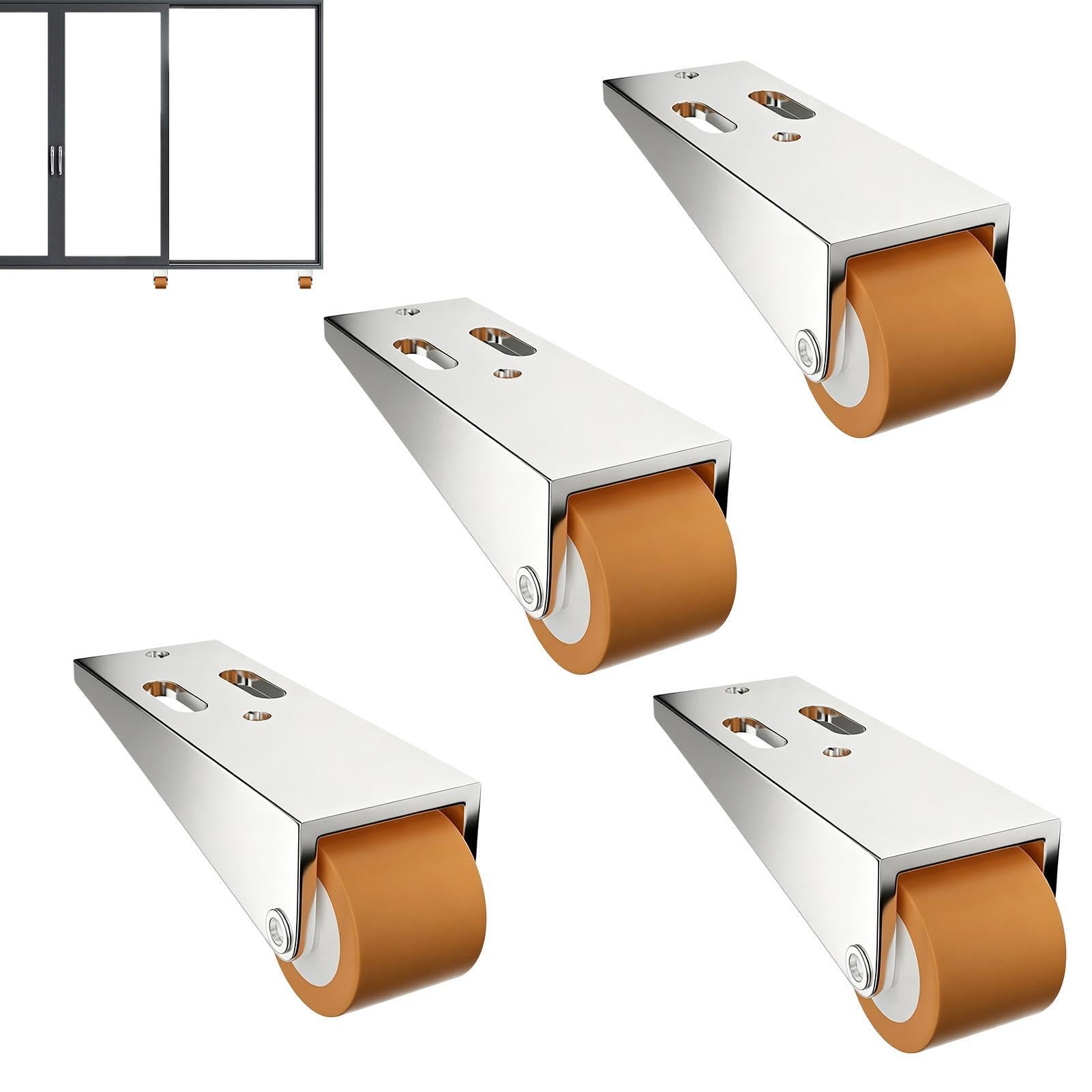 Roulettes de réparation de porte affaissée et kit de rouleaux portables