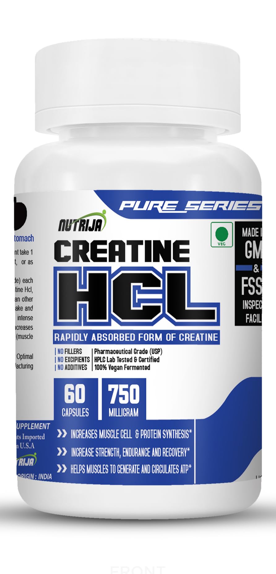Nutrija-CREATINE HCL 750 MG- 60 Capsules (B07WTQFXWF) Amazon Price History, Amazon Price Tracker
