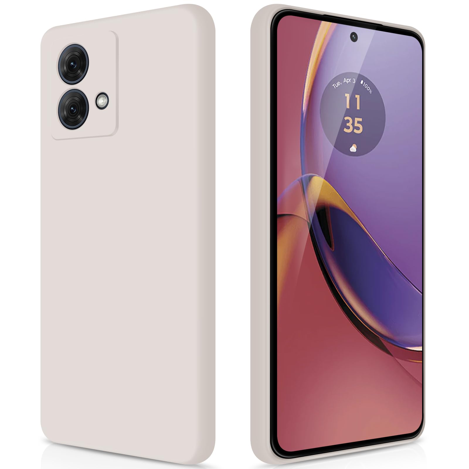 GiiYoon Case Compatible with Motorola Moto G84, Silky-Soft Touch Full-Body Protective Phone Silicone Case