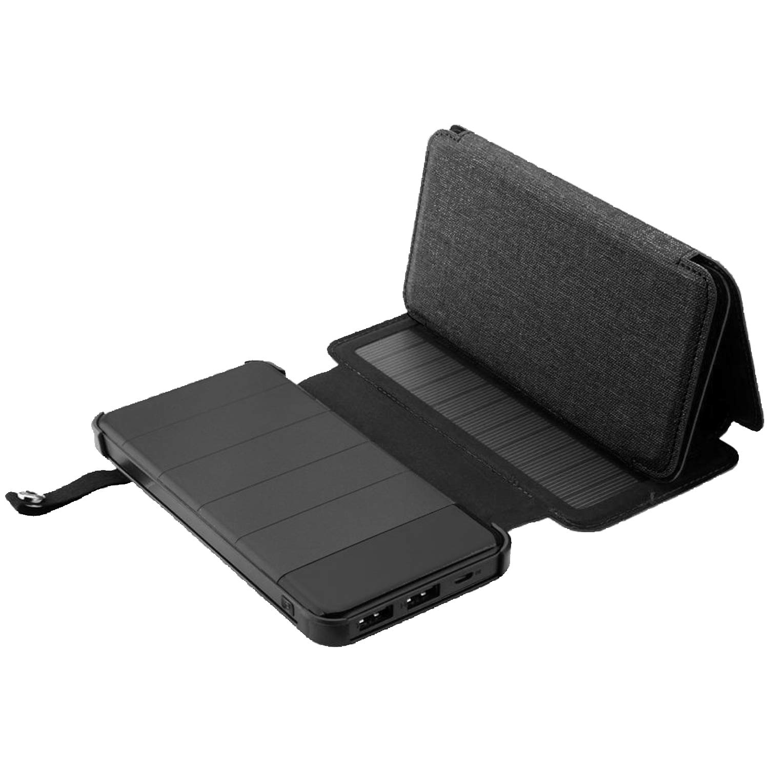 Panel solarny 6W z power bankiem 8000mAh (29,6Wh), wyjście: USB 2x 5V, 2A