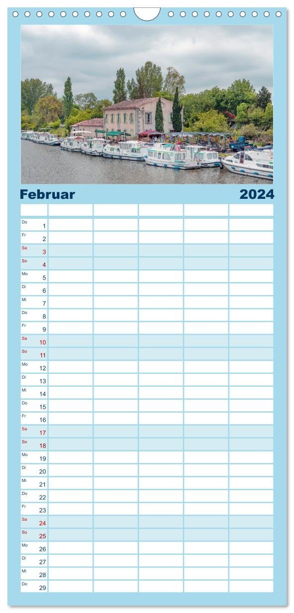 Familienplaner 2024 - Der Königliche Kanal. Die Wasserstraße im Languedoc mit 5 Spalten (Wandkalender, 21 x 45 cm) CALVENDO: Der ca. 300 Jahre alte ... ein Wunderwerk der Technik. (CALVENDO Natur)