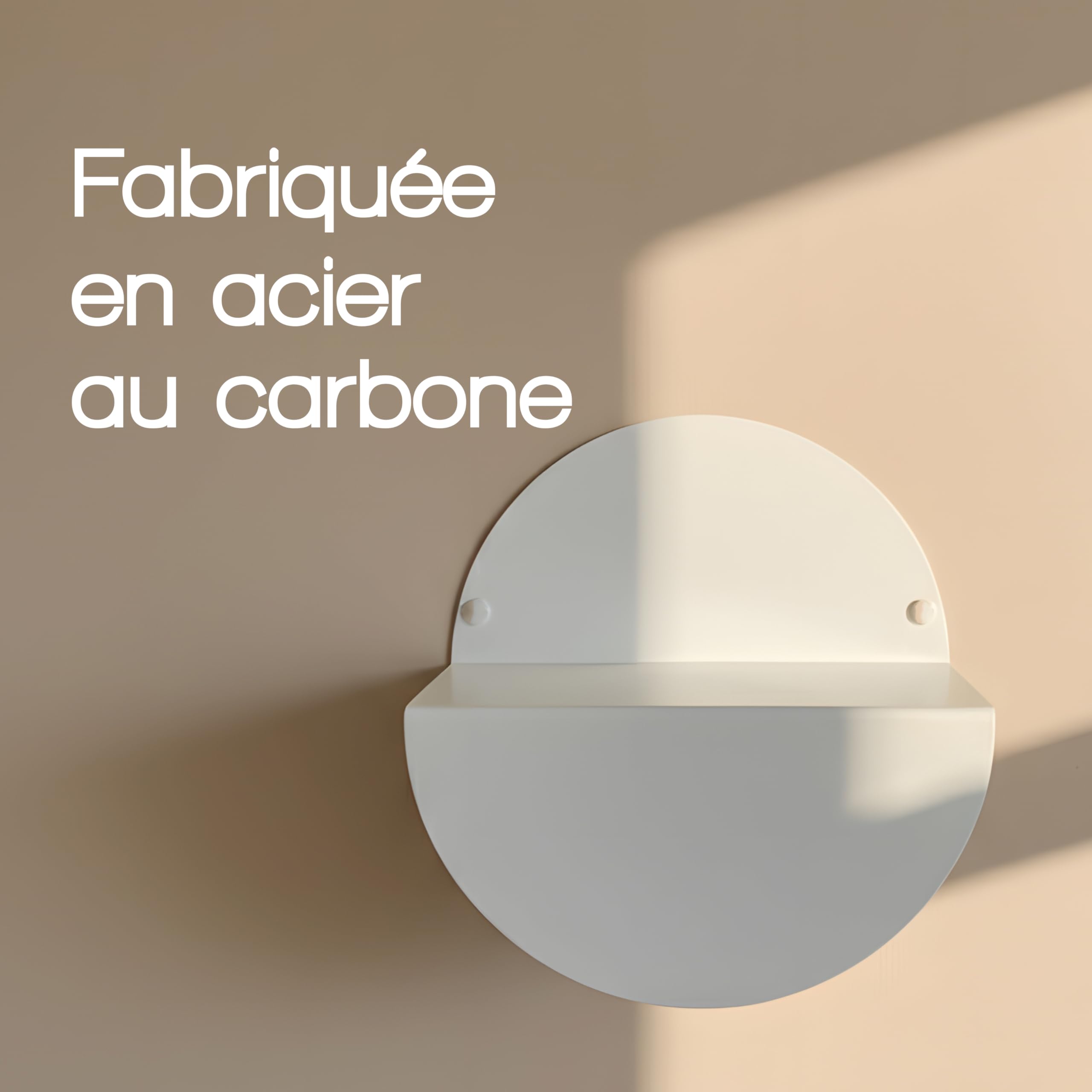 Audace Riflesso – Étagère Murale Métallique Blanc Mat 20x10 cm – Étagère Flottante Design, Installation Facile, Étagère Murale Salle de Bain, Entrée, Salon ou Chambre, Made in Italy