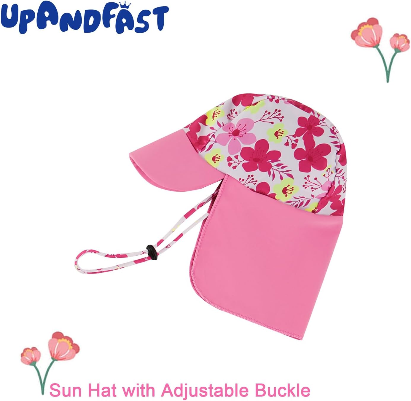 UPF 50+ Baby Girl Swimsuit Set, Recyclable Material & Sun Hat, Full Zip for Easy Dressing Toddler Girls 3-36 Months - Image 6