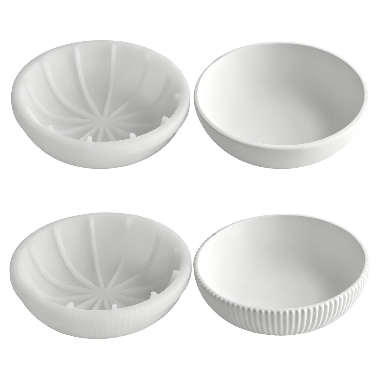 Oxxggkao 2Pcs Round Bowl Silicone Molds Professional Silicone for Resin Casting Container Decorative Concrete Continuous Elastomer Cast
