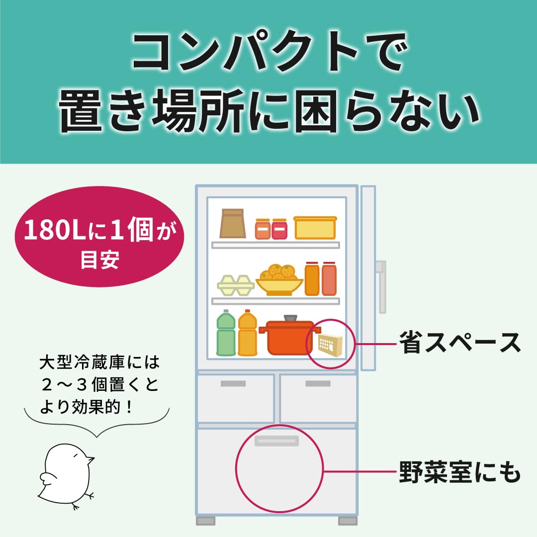 Amazon.co.jp: きになるニオイトリ 冷蔵庫用 2個入 置くだけ簡単 生