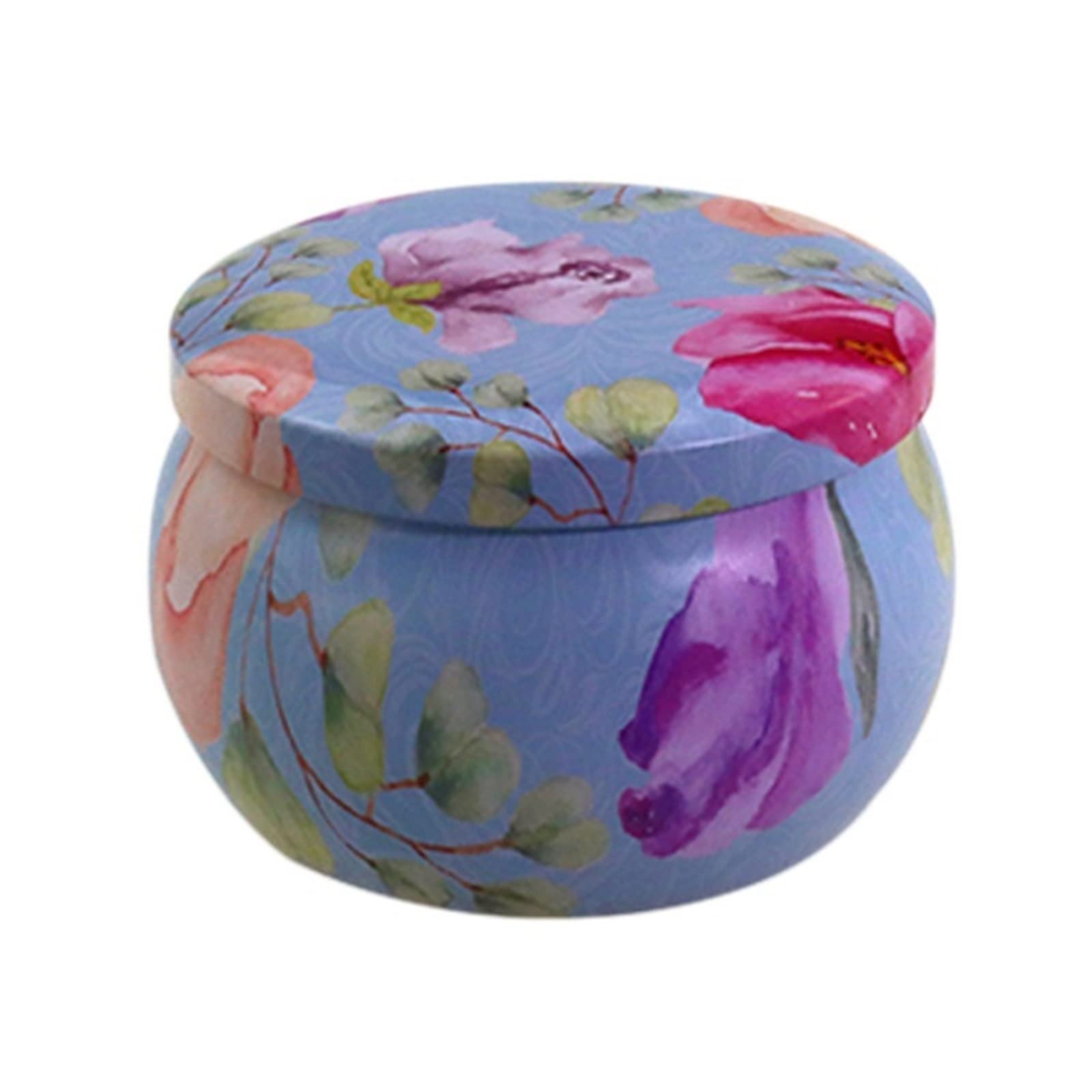 JINGYAN Tea Storage Jars Metal Tin Jars Coffee Tea Spice Candy Jewelry Storage Case Candle Making Containers Decoration Boxes Aromatherapy