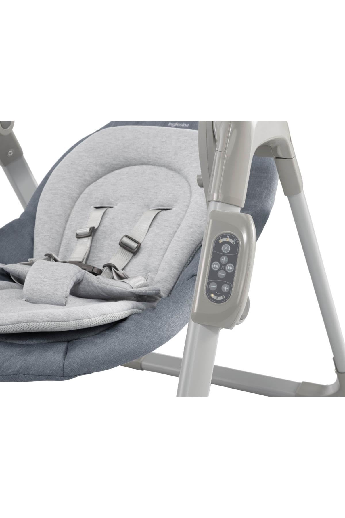 Inglesina Wave Altalena, Pepper, Dondolo con Regolazione per il Comfort, 12 Melodie, Stimolazione Sensoriale, Connettività per Musica da Telefono