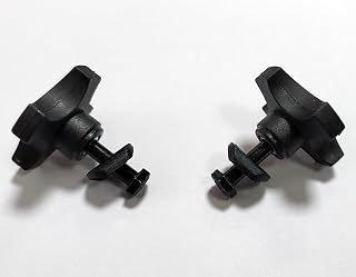 Rollator Knob,Four-Corner knob,Replacement Arm Adjustment Knobs for Rollator and Walker, Knob for Adjustable Height Arm, W/Screws and Washers, rollator Universal Parts (1Pr, Black)