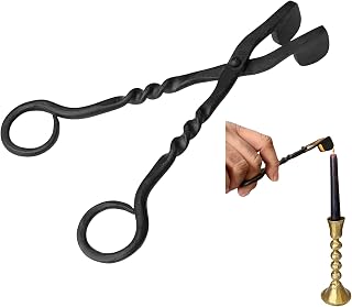 Living Ideas Iron Handmade Vintage Candle Snuffer, Medieval Wick Flame Extinguisher for Candle Lovers