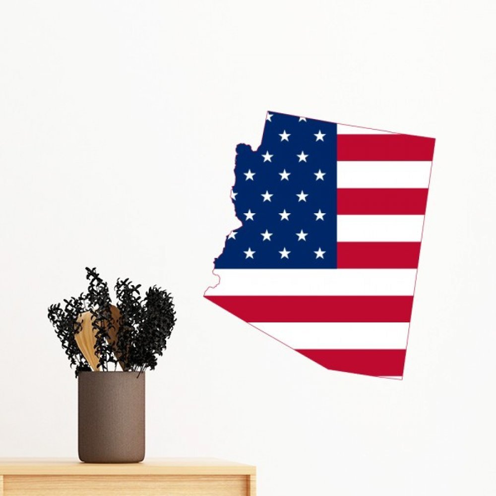 Sticker Nevada drapeau américain de 40cm en forme d'État avec adhésif amovible