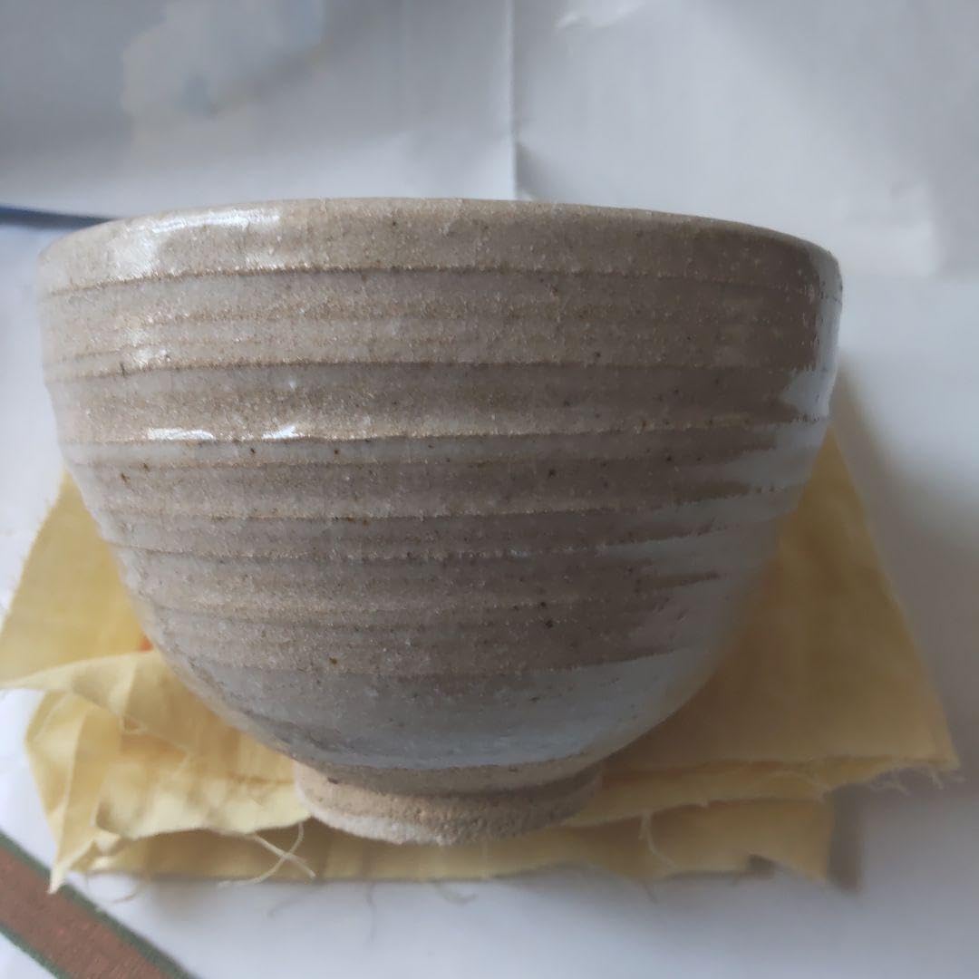 溝上一薊 作 唐津茶碗 唐津焼 共箱 共布 茶碗 茶道具 抹茶碗