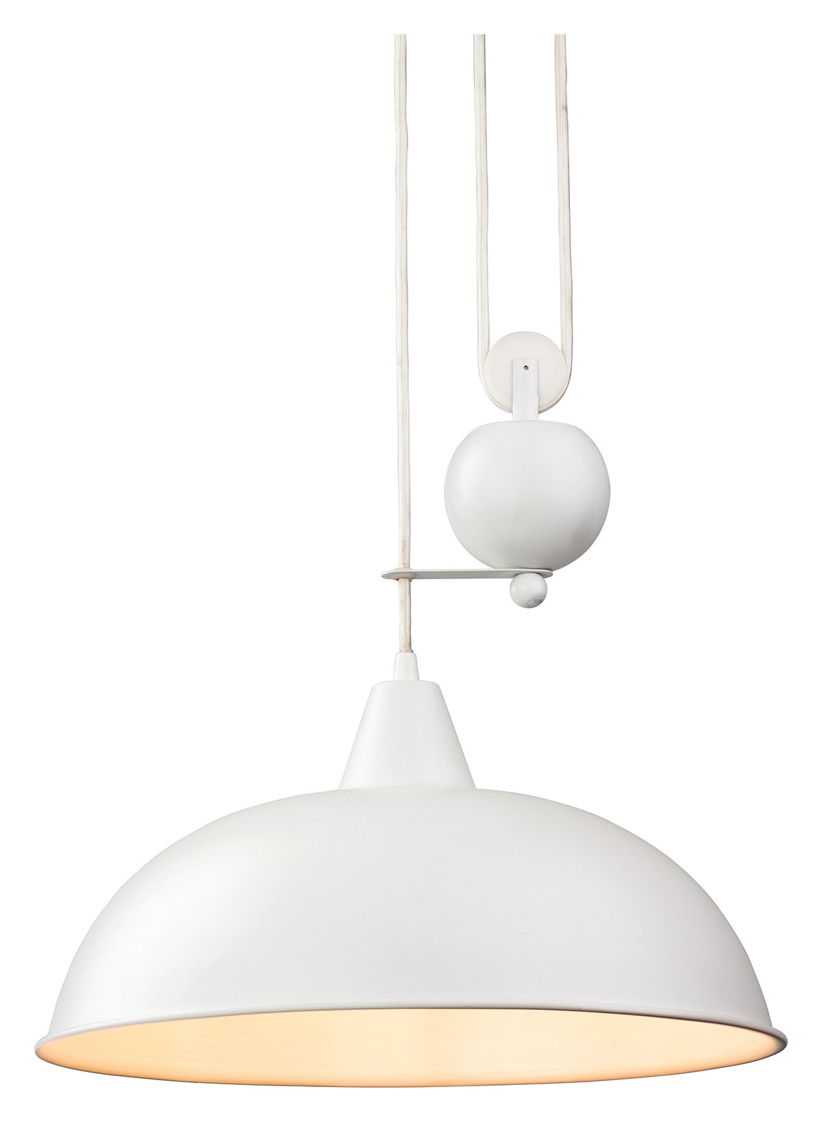 Firstlight Century Rise & Fall Pendant, White, E27 (Edison Screw)