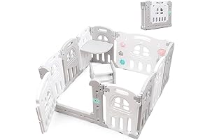Costzon 10-Panel Foldable Kids Playpen