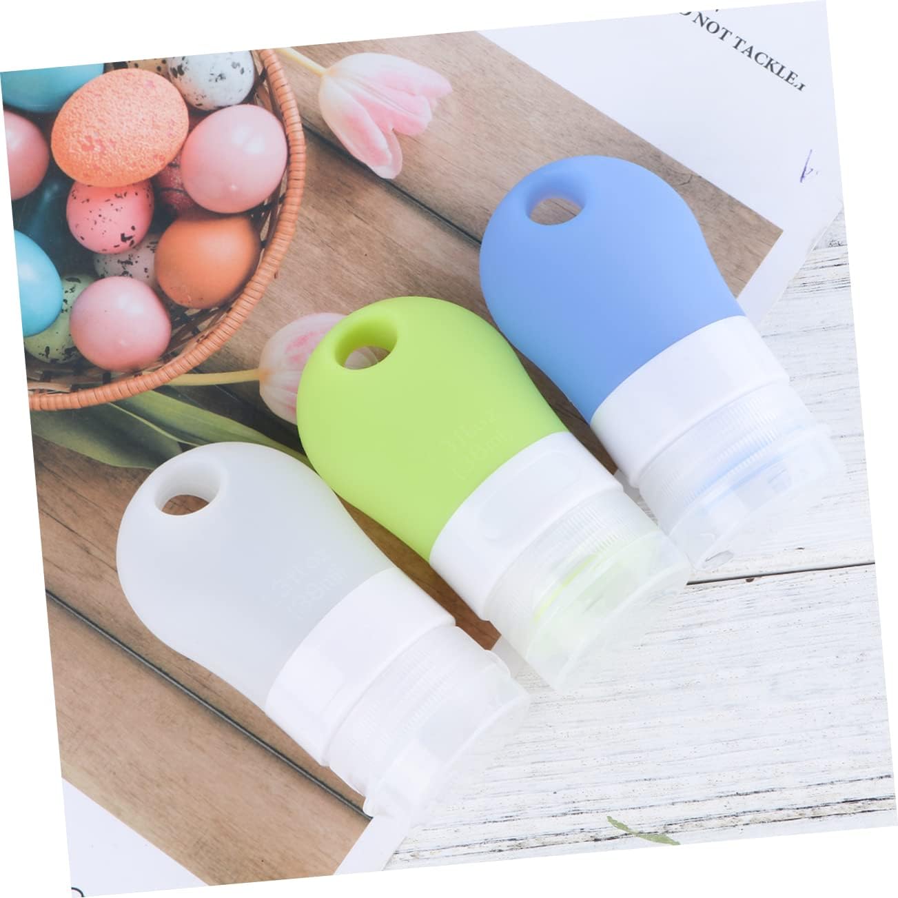 3Pcs 38ml Silicone Refillable Makeup Empty Bottles for Travel image 4