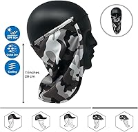 Vista 2 de CoolNES - Protección ajustable para cuello contra rayos ultravioletas, ajustable, multifuncional, 2 en 1, cubrebocas para pesca al aire libre