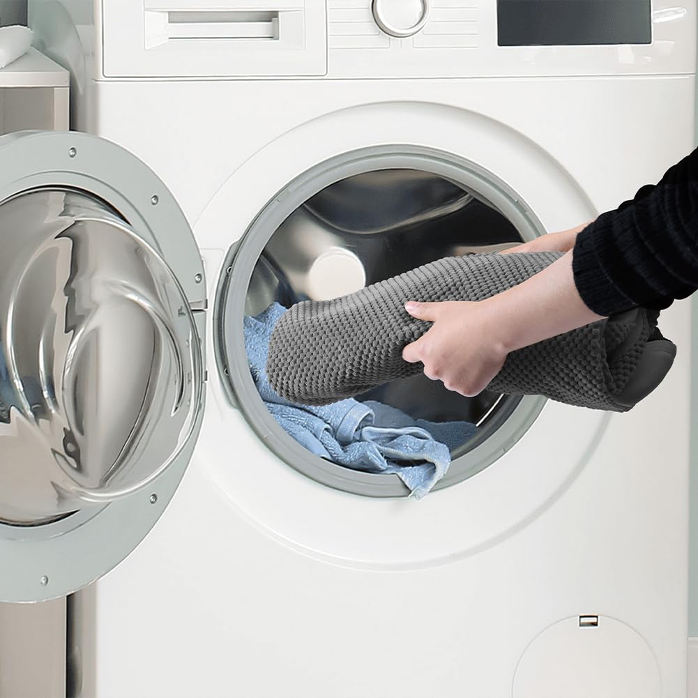 BAKAJI Scala per Animali Domestici con 3 Gradini e Rullo Rimuovipeli, Rivestimento Sfoderabile in Tessuto a Coste, Rampa per Gatti e Cani Anziani, Scaletta Imbottitura Schiuma Alta Densità (Grigio)