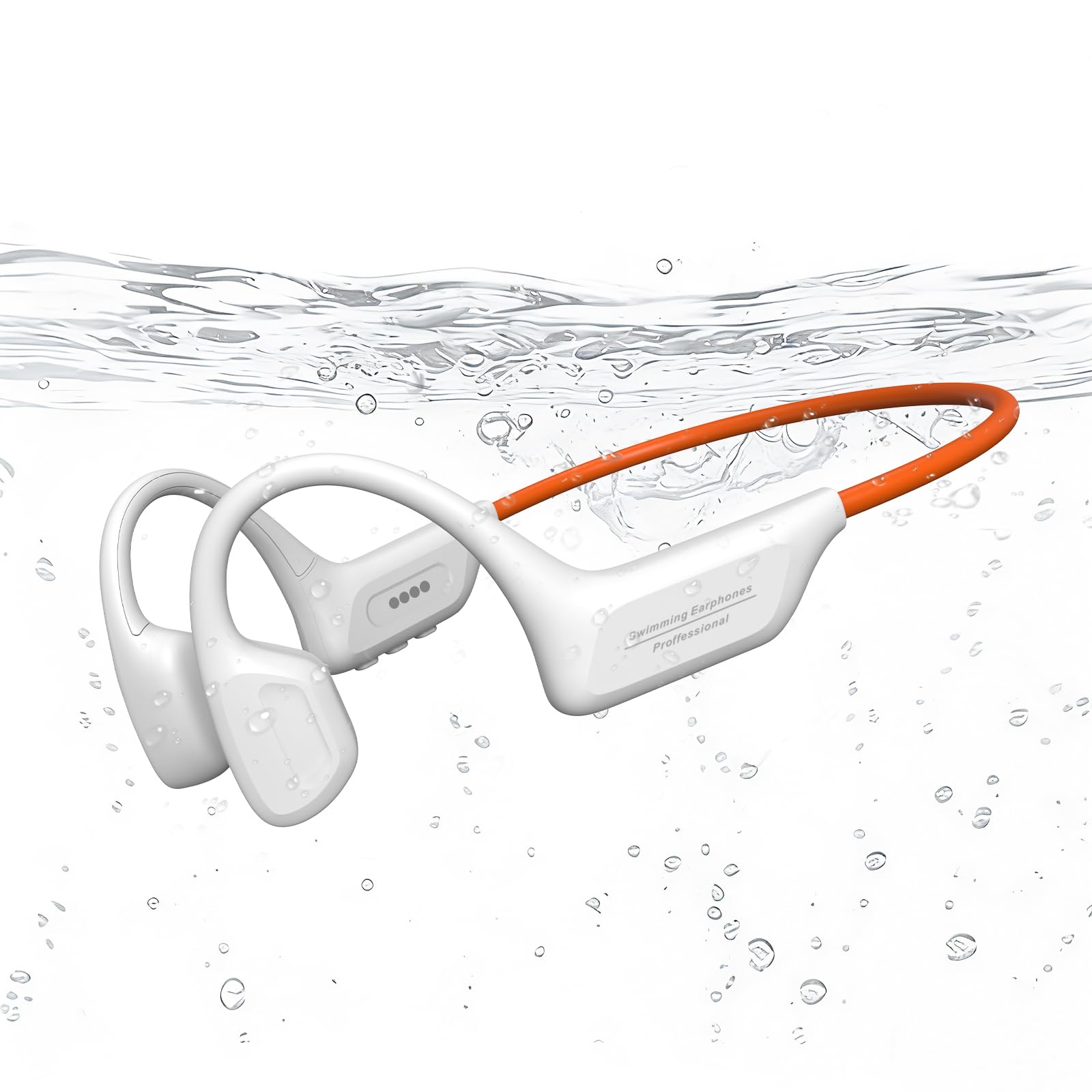 Fanisic 2026 Latest Swimming Headphones/Earbuds, Bluetooth 6.0 & MP3 with 32GB Memory IPX8 Waterproof Bone Conduction Headphones, Underwater Open Ear