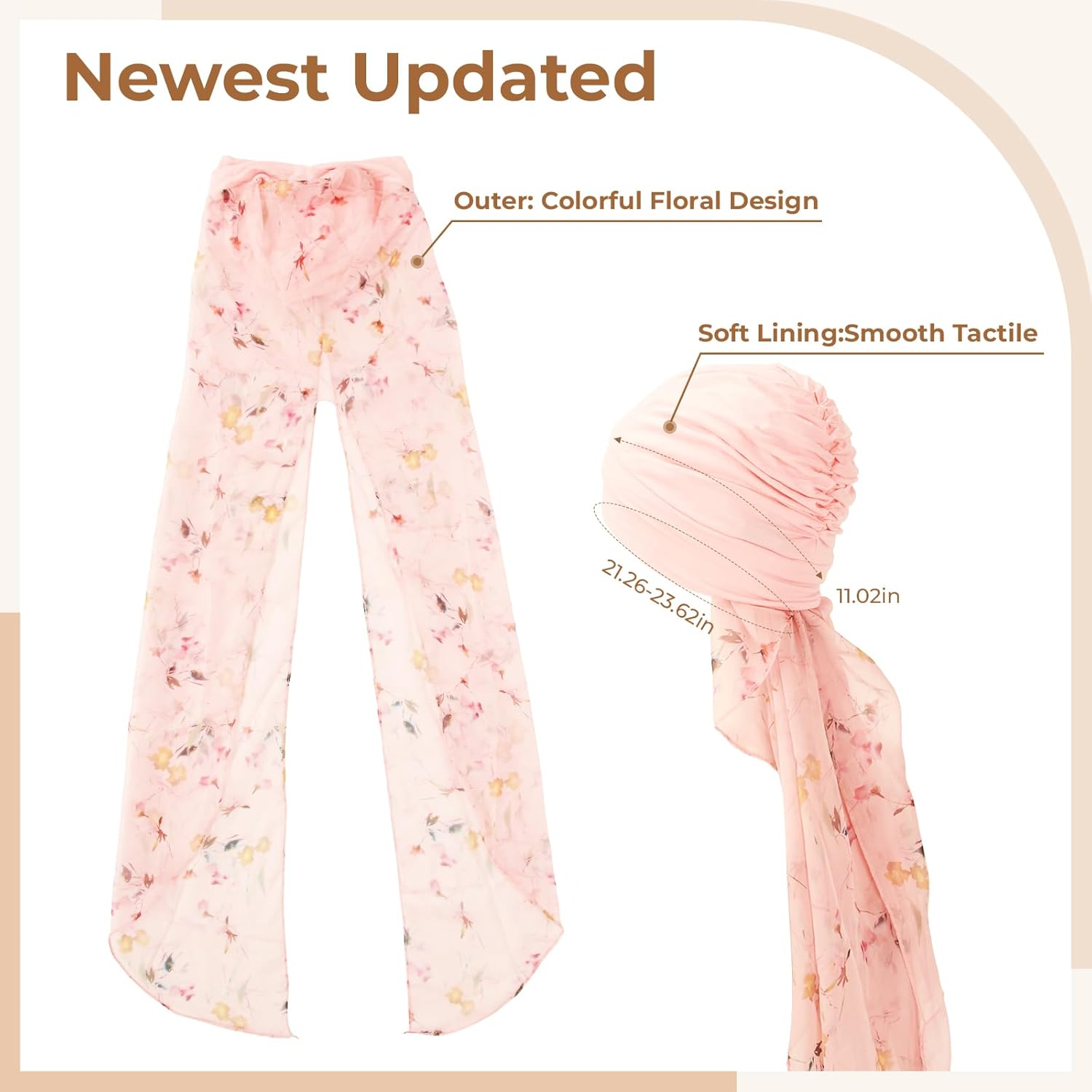 FADACHY Chemo Headwear for Women Full Coverage Head Scarf Hair Wrap Head Covering for Cancer Chemotherapy Patients, Hair Loss - Image 7