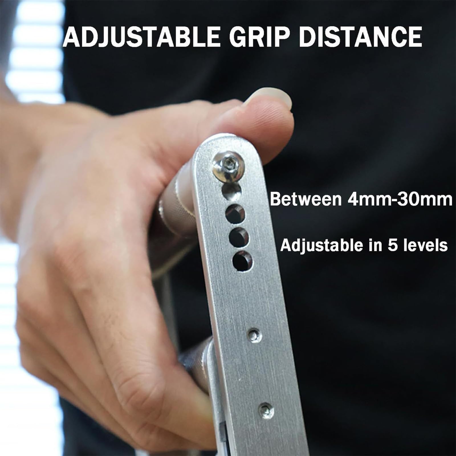 Probador Digital de Fuerza de Agarre, Pinza de Mano de Acero Inoxidable con 5 resortes, dinamómetro de Fuerza de Agarre, Carga máxima de 150 kg, para Ejercicios de musculación y rehabilitación