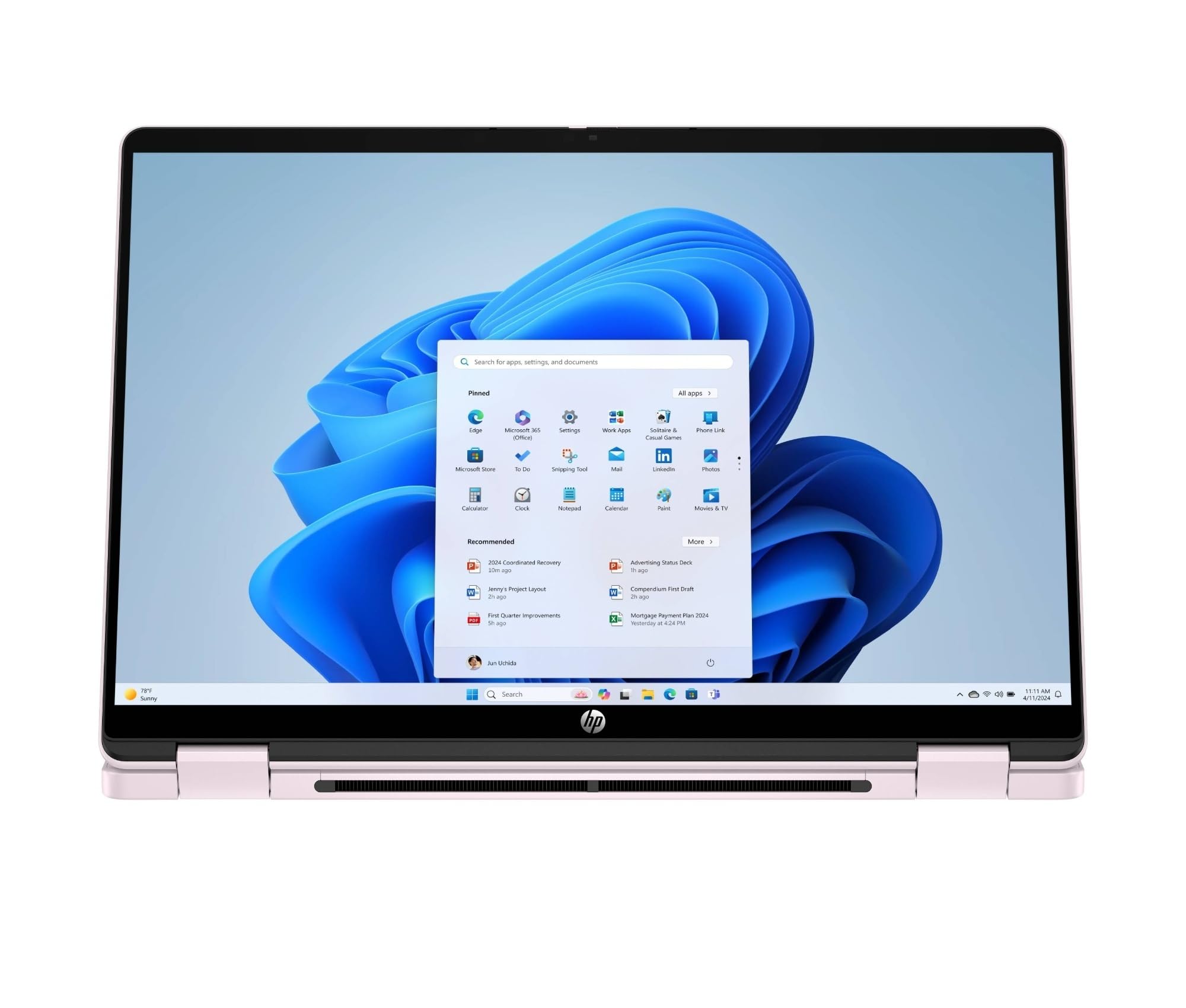 HP OmniBook 5 Flip 14-fp0003sl Notebook Intel Core 3 100U 8GB RAM 512GB SSD Windows 11 Convertibile Rosa Tastiera Italiana QWERTY