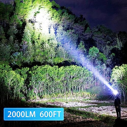 Adamstar Magnetic Flashlight Rechargeable, Led Flashlight With Cob Sidelight, 2000 Lumens Super Bright Tactical Flash Light, Zoomable, 4 Modes Outdoor Waterproof Small For Emergency, Camping #TOP1