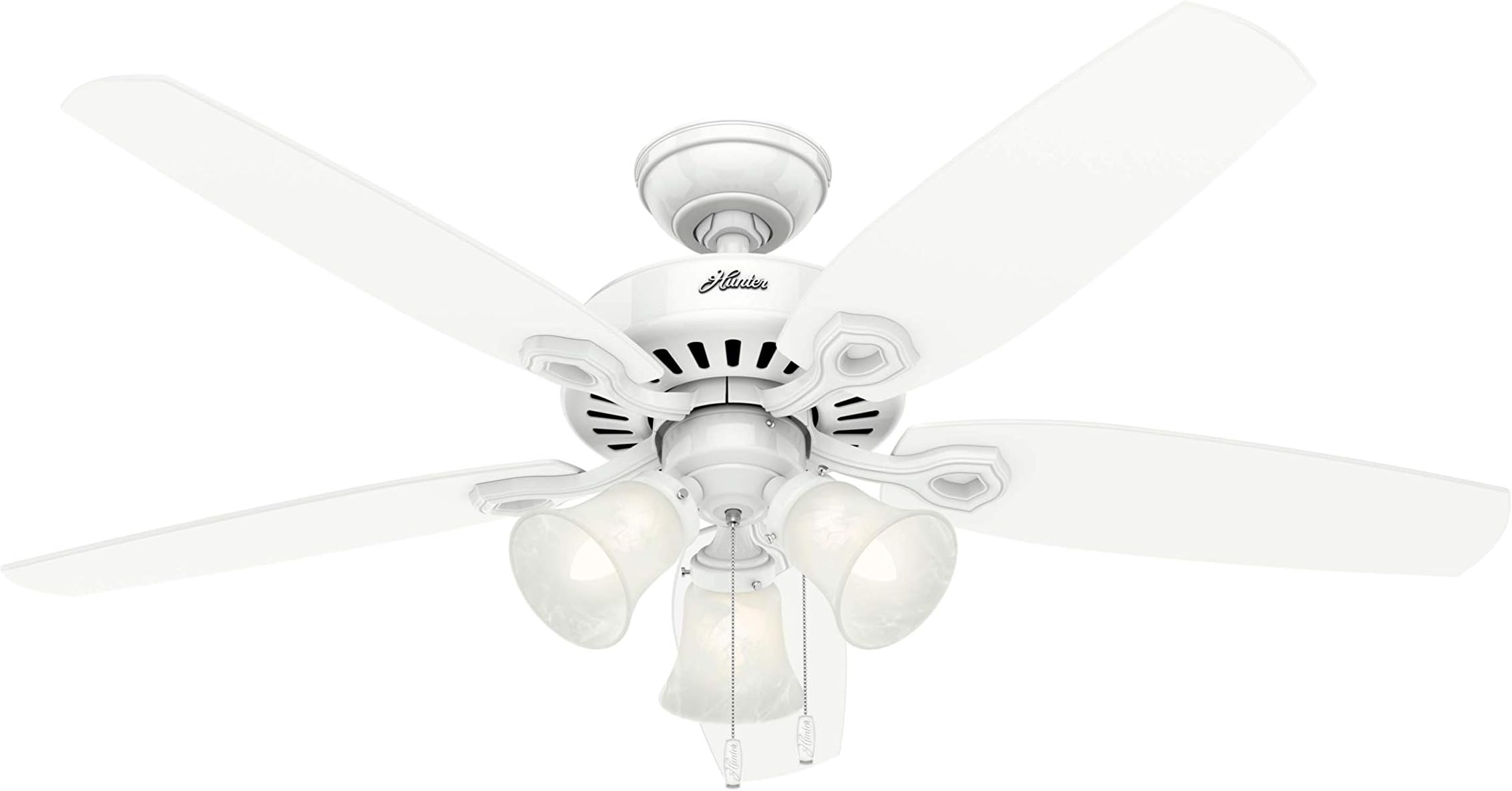 26421 Architect Series Plus 52-Inch Ceiling Fan White With 5 Reversible Bleached Oak/White Blades