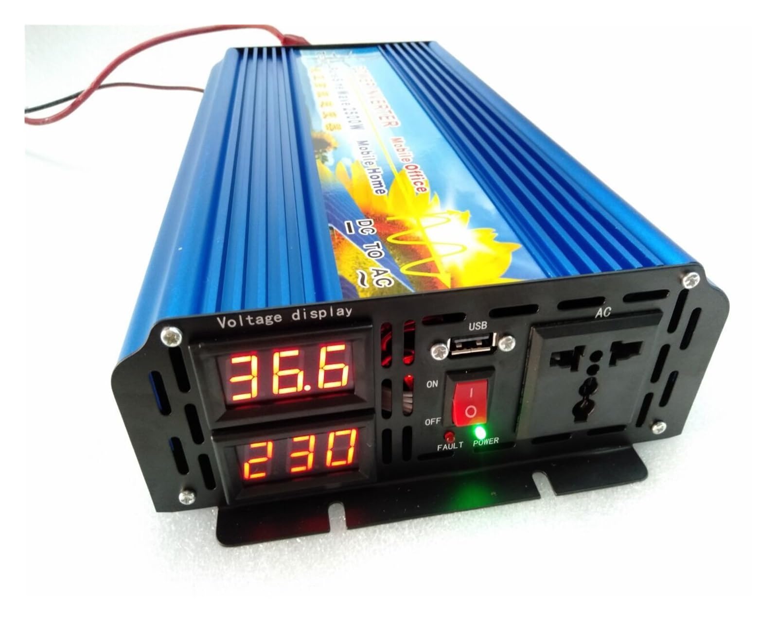 Pantalla Digital 2500W DC 12V/24V/36V/48V/60V/72V a AC 110V/220V/230V 50HZ/60HZ Potencia 5000W inversor de Onda sinusoidal Pura(5KW 50HZ,110V-110-120V)