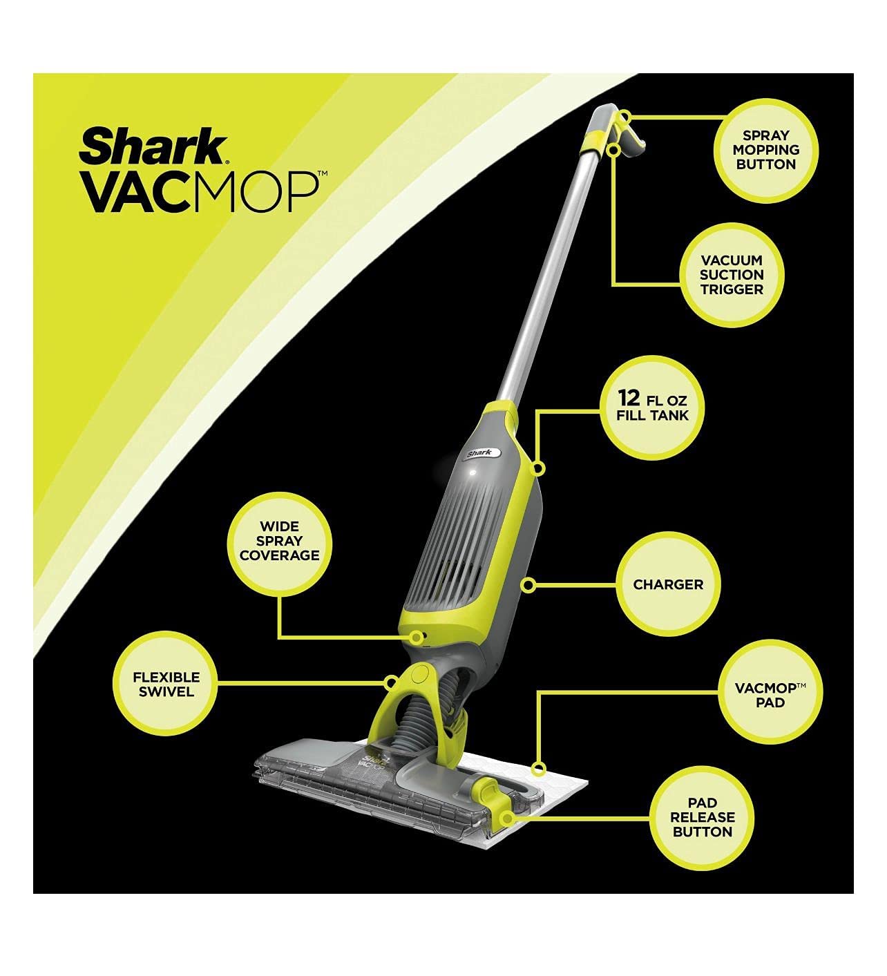 Shark VACMOP 201 and 205 special features