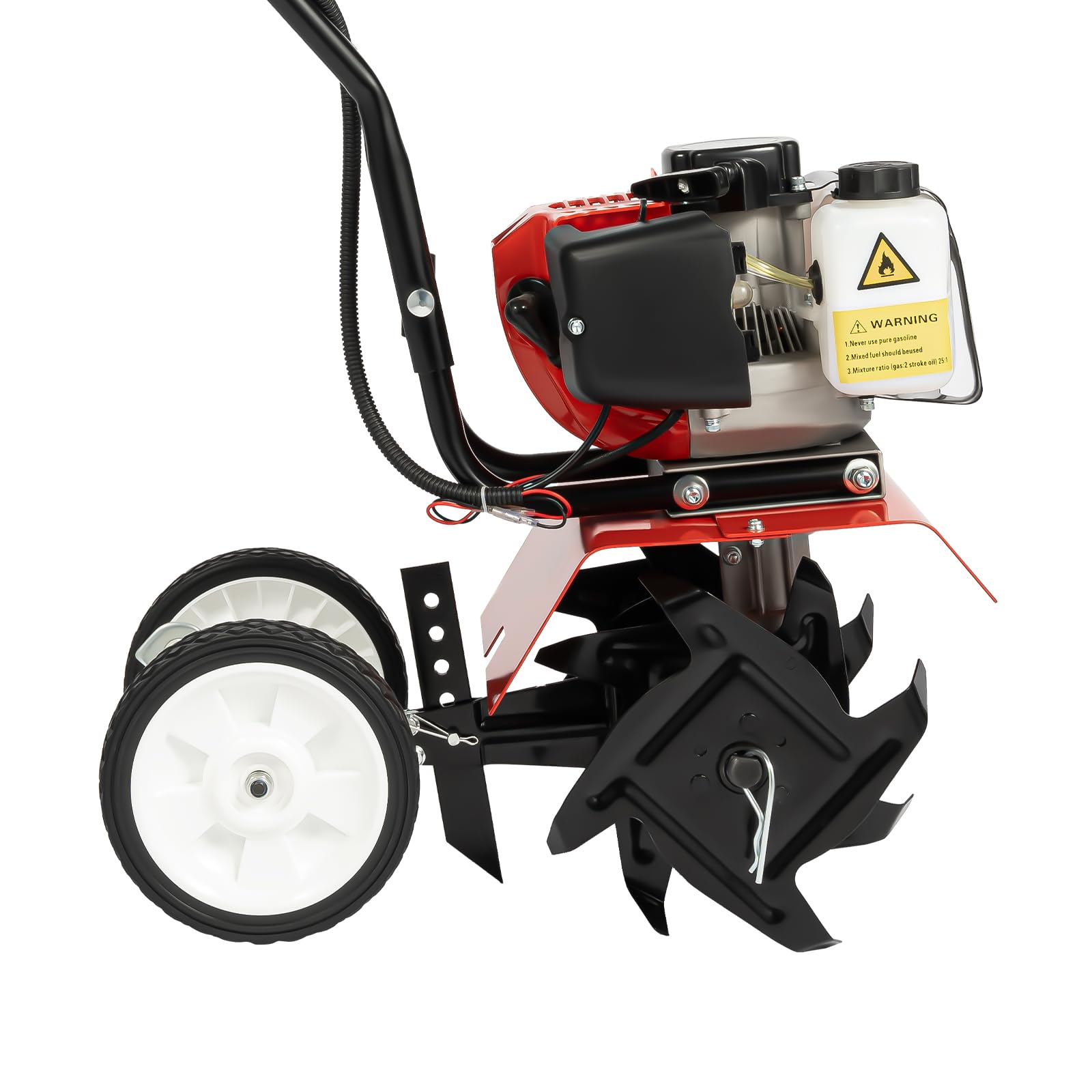 Microcoltivatore A Benzina 1,9 KW 52 Cc – 4 Lame In Acciaio Al Manganese, Lavorazione 30 Cm, Per Orto E Giardino