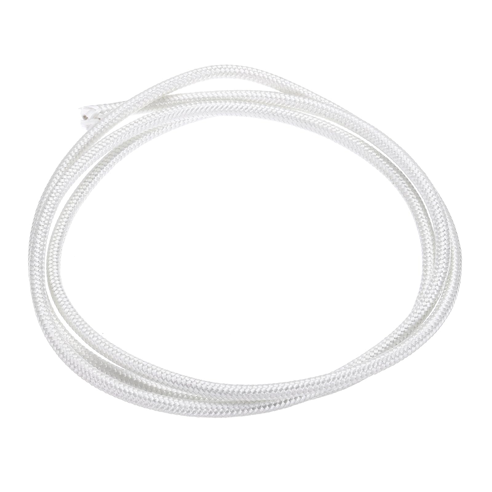 sourcing map 1 Meter/3.28ft 13AWG High Temp Wire, Flexible Mica Cable, Insulated 500 Degrees Celsius High Temperature Braided Wire Cable Resistant Electrical for Lamp Boiler Heater, White