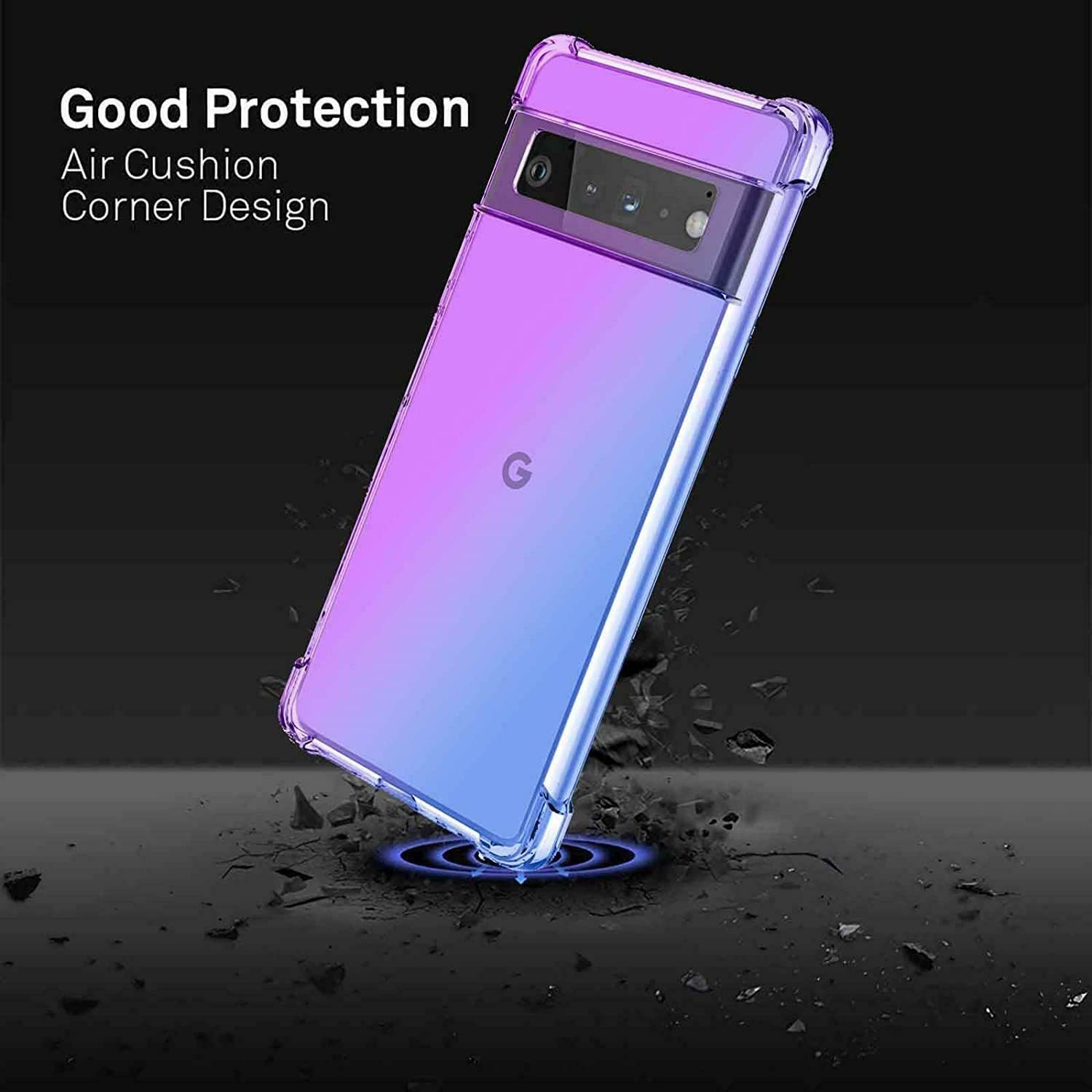 HAOYE Cover per Google Pixel 6a, Custodia in TPU a gradiente