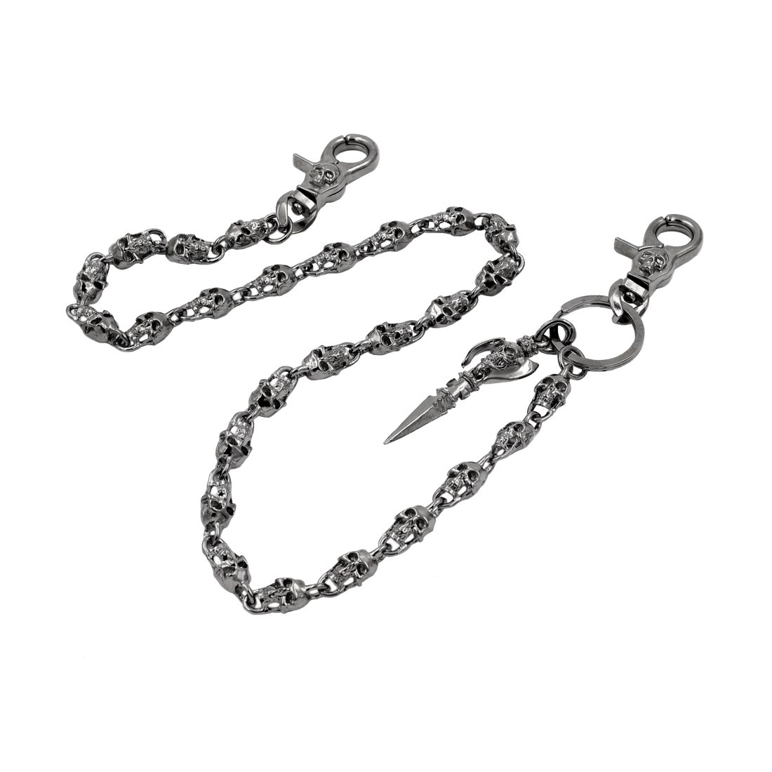 UNIQSUMUNIQSUM Skull Sword charm Skull Wallet chain Metal Biker Punk Key chain