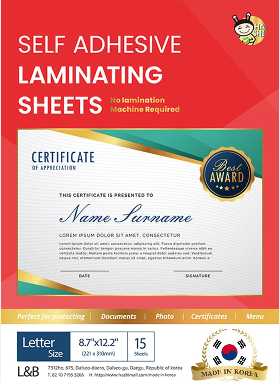 Scotch SelfSealing Laminating PouchesLetter Size, Matte Finish, 9 1/16 x 11 5/8